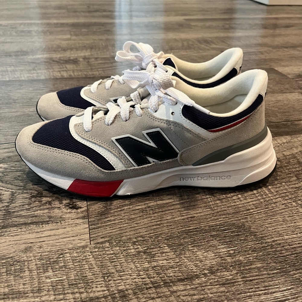 New Balance Gray and Navy Athletic Shoes